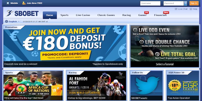 Sbobet Các điểm mạnh nổi bật của Sbobet